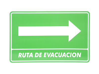 Señaletica ruta de evacuacion