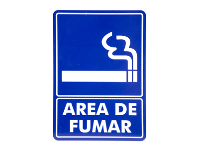 Señaletica area de fumadores