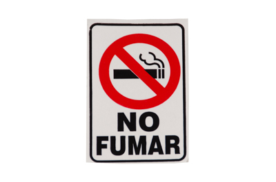 Señalamiento de No Fumar